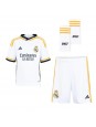 Otroški Nogometna dresi replika Real Madrid David Alaba #4 Domači 2023-24 Kratek rokav (+ hlače)